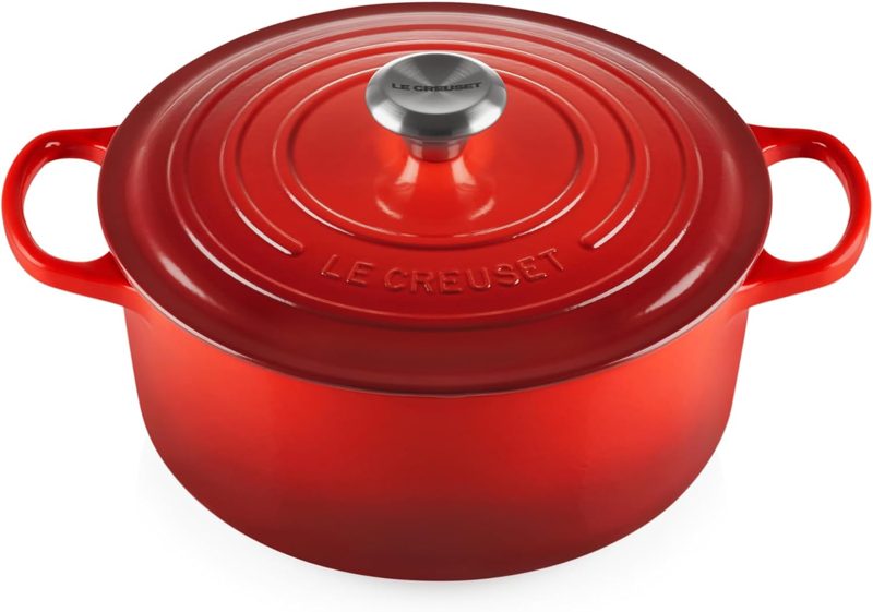 Le Creuset Enameled Cast Iron Signature Round Dutch Oven, 5.5 qt., Cerise product photo