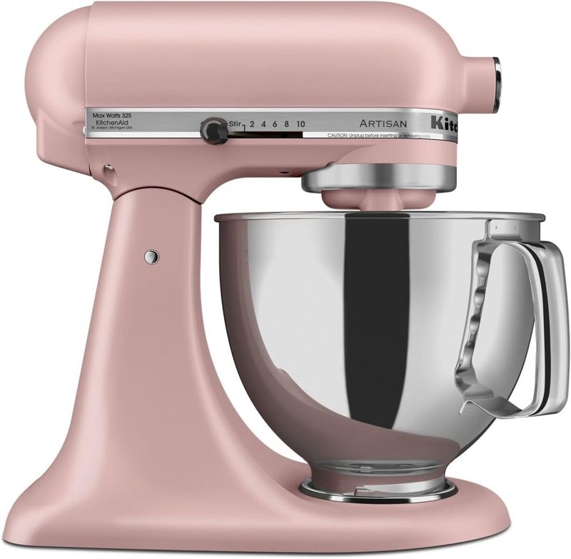KitchenAid Artisan Series 5 Quart Tilt-Head Stand Mixer with Pouring Shield KSM150PS, Dried Rose product photo