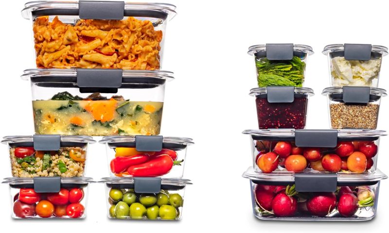 Rubbermaid Brilliance BPA-Free Airtight Food Storage Containers, 24-Piece Set, Easy for Meal Prep, Lunch & Leftovers product photo