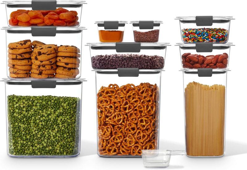 Rubbermaid Brilliance Pantry 10 Piece Set, Clear and Airtight Food and Pantry Storage Containers product photo
