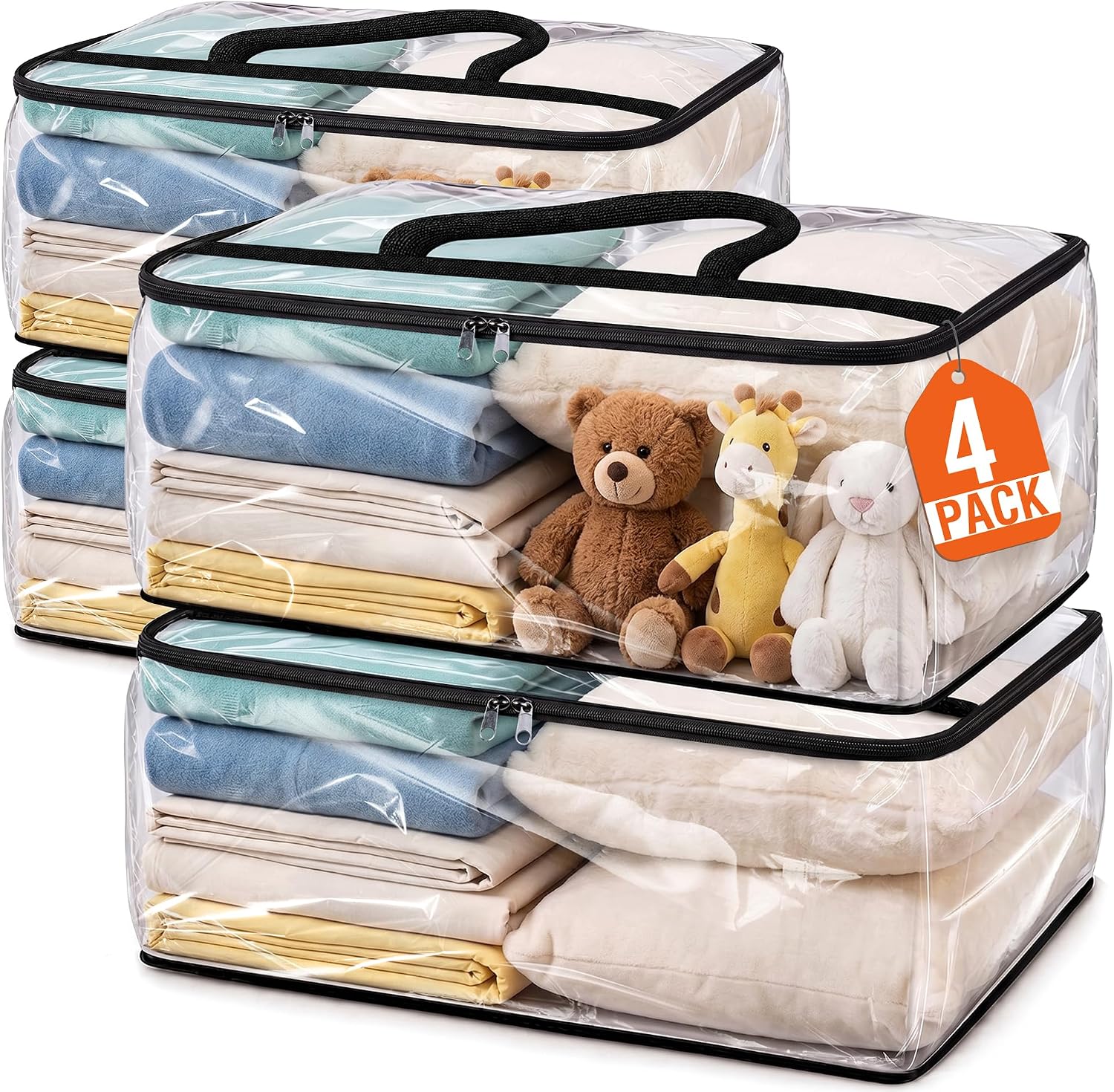 SpaceTrove Clear Storage Bags (4-Pack) product photo
